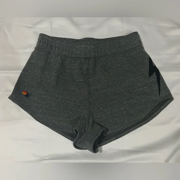 Aviator Nation Dark Gray Women's Athletic Shorts - Picture 1 of 9